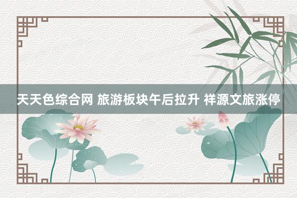 天天色综合网 旅游板块午后拉升 祥源文旅涨停