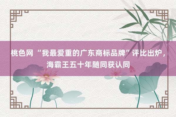 桃色网 “我最爱重的广东商标品牌”评比出炉，海霸王五十年随同获认同