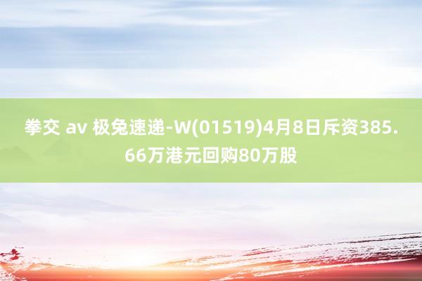 拳交 av 极兔速递-W(01519)4月8日斥资385.66万港元回购80万股