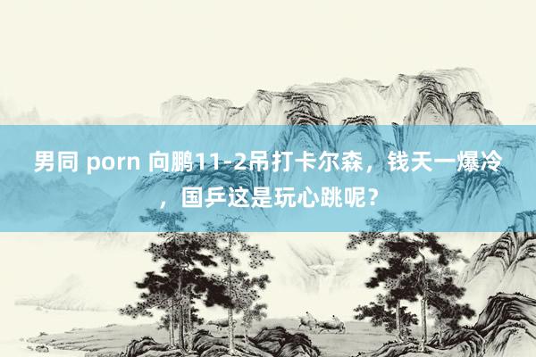 男同 porn 向鹏11-2吊打卡尔森，钱天一爆冷，国乒这是玩心跳呢？