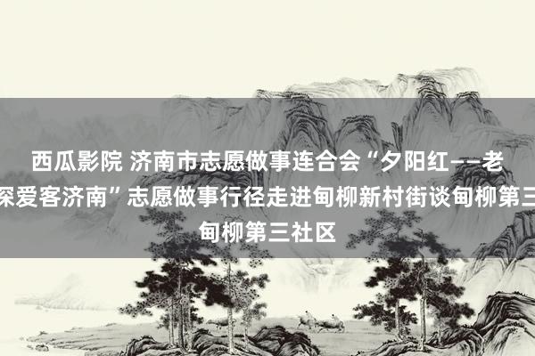 西瓜影院 济南市志愿做事连合会“夕阳红——老有所深爱客济南”志愿做事行径走进甸柳新村街谈甸柳第三社区