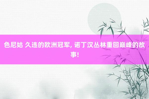色尼姑 久违的欧洲冠军， 诺丁汉丛林重回巅峰的故事!